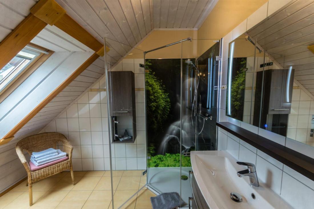 Ferienwohnung Im Blockhaus Rosenkranz Rathmannsdorf Bagian luar foto