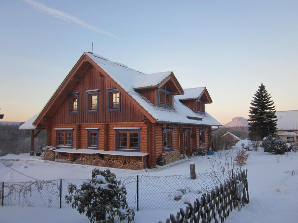 Ferienwohnung Im Blockhaus Rosenkranz Rathmannsdorf Bagian luar foto